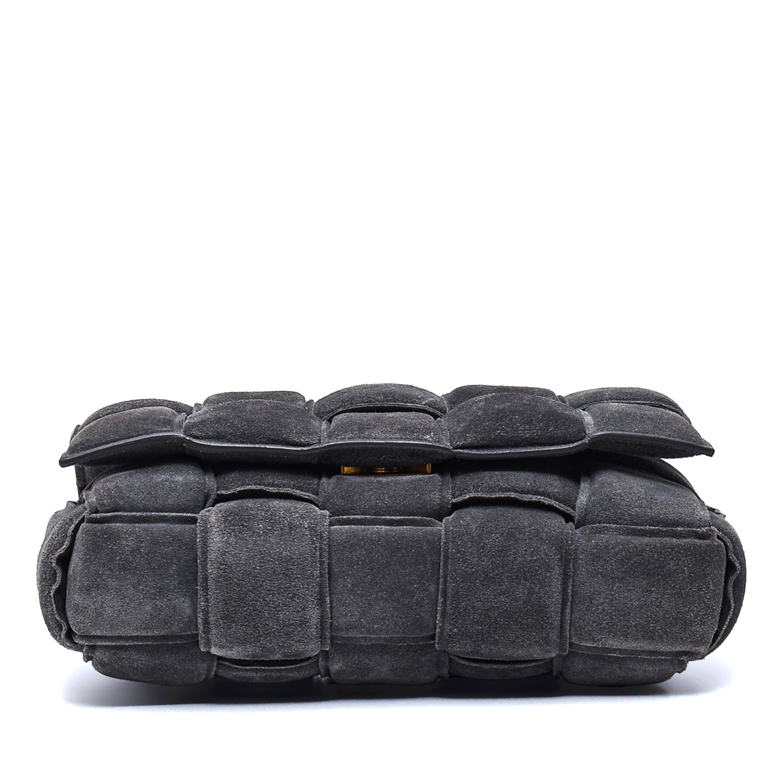 Bottega Veneta - Grey Suede Padded Cassette Bag